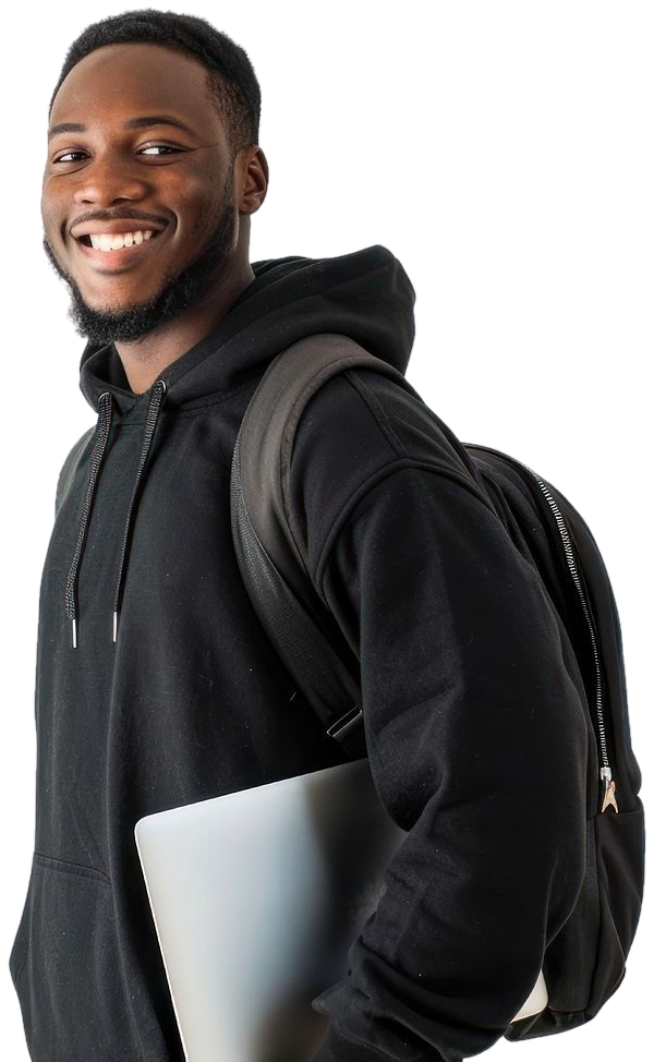 Student with laptop